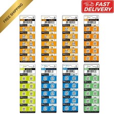 80 Assorted Super Alkaline Button Batteries Coin Cell Set Watch Calculator AG