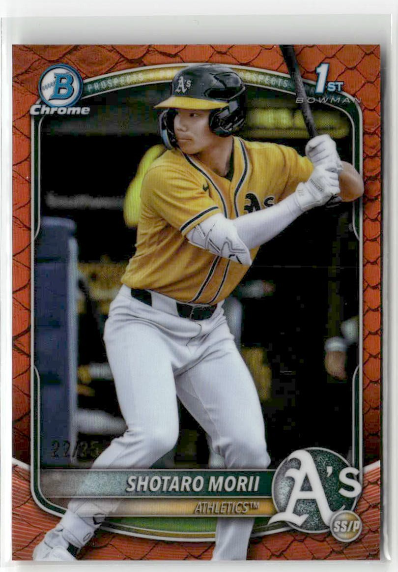 Shotaro Morii 2025 Bowman Chrome #BCP-170 Orange Reptilian /25