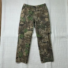 VTG Duxbak Pants M Camouflage Realtree Cargo Hunting USA adjustable hemmed