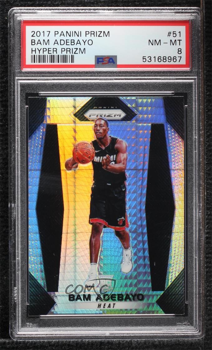 2017-18 Panini Prizm Hyper Prizm Bam Adebayo #51 PSA 8 1y8