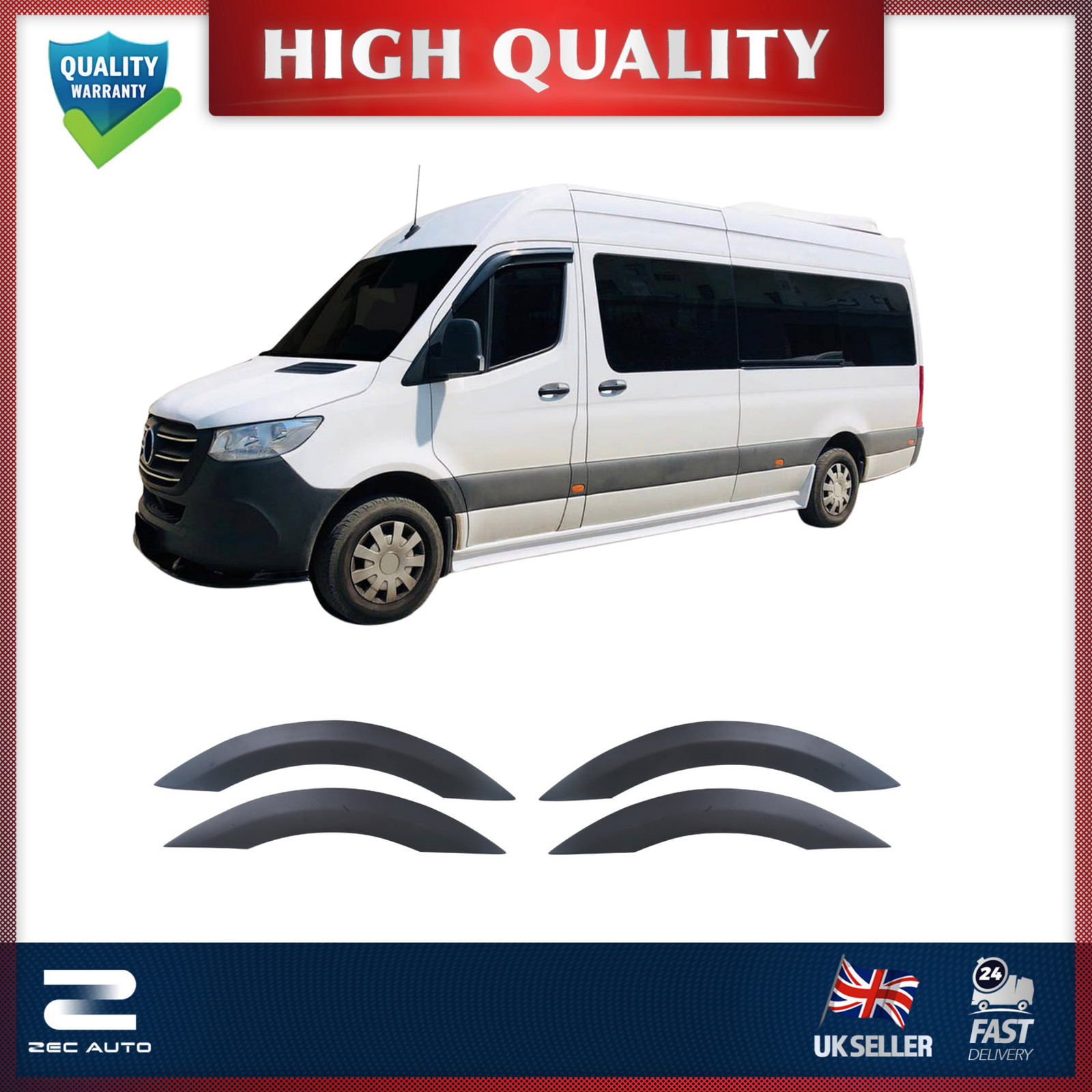 Wheel Arch Covers for Mercedes Sprinter W907 2018-Onwards Fender Flares Guard