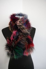 100 Real fox fur scarf /colorful fur neck wrap/women cape 100 15cm collar