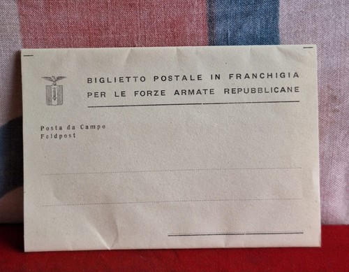 Militaria WW2 BIGLIETTO POSTALE Forze Armate Repubblicane 1944 RSI Ventennio - Imagen 1 de 5