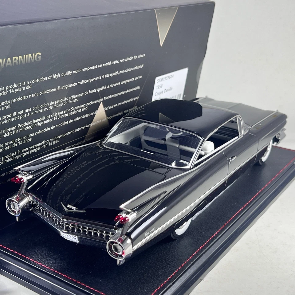 1/18 GLM Stamp 1959 Cadillac Coupe de Ville Black STM1959604 - Image 2 of 2