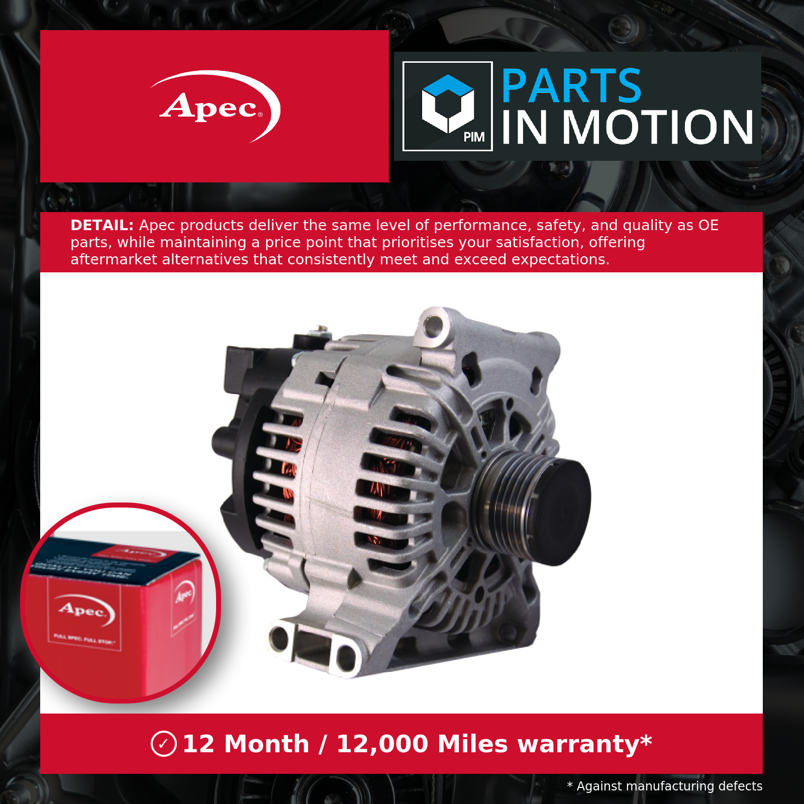 Alternator AAL1118 Apec 6401540102 6401540202 6401540302 6401540402 6401540502