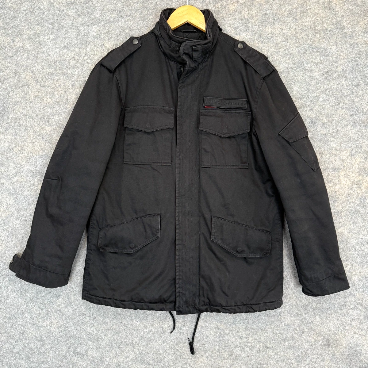 ジャケット・アウター Armani Exchange archive Mods coat Armani Exchange Archive Military Coat Jacket Men Medium Moto Biker