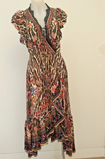 CAMILLA long floaty silk wrap dress - size XS, AU 8-12 - RRP  $1,650 NEW!