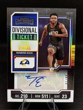 2023 Contenders Tiyon Evans Divisional Ticket Rookie Auto RC #/99 Rams