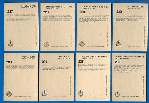 1983 (1985) CARTOPHILIUM HOCKEY HALL OF FAME HOF CARD 1-240 & PROMO SEE LIST - Picture 476 of 488