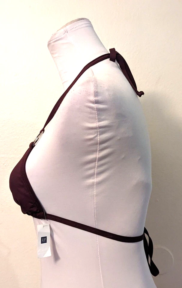 Novo corpo Gap tamanho XS biquíni de cordas triângulo maiô top bordô não acolchoado 2109 - Imagem 2 de 4