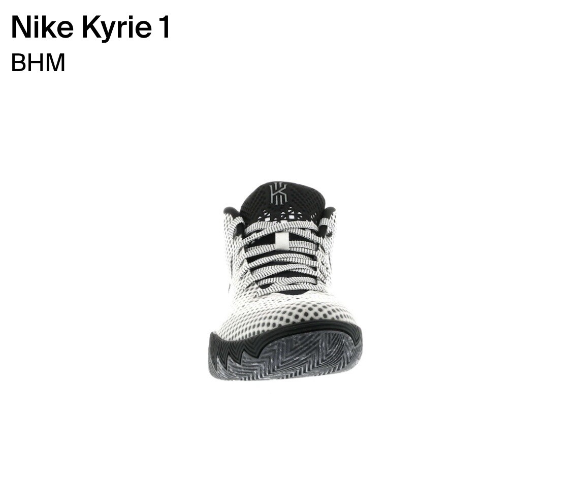 Kyrie 1 - \'BHM\' SZ 11 GREAT DEAL Nike Kyrie 1 BHM Size 11. 718820-100. Black White Grey  main image 4
