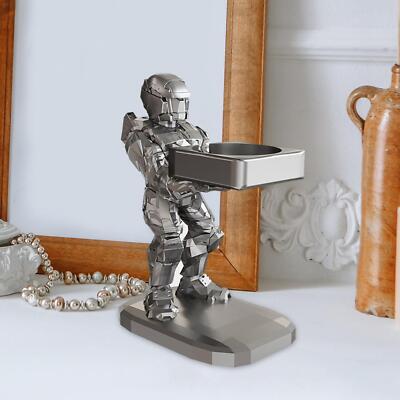 Roboter Statue Uhrständer Halter Uhr Aufbewahrung Tablett Einzigartiges Design Stabiler Sockel