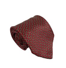 Brioni Recent Red Bronze Black Geometric AOP ...