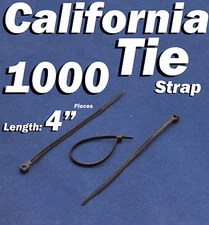 1000 X pcs Black 4" Tie Cord Strap 100mm Network Nylon Plastic Cable Wire Zip 