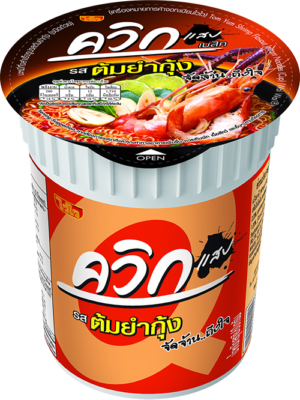 WAI WAI Quick Cup Instant Noodles Tom Yum Shrimp Flavor 60g (6