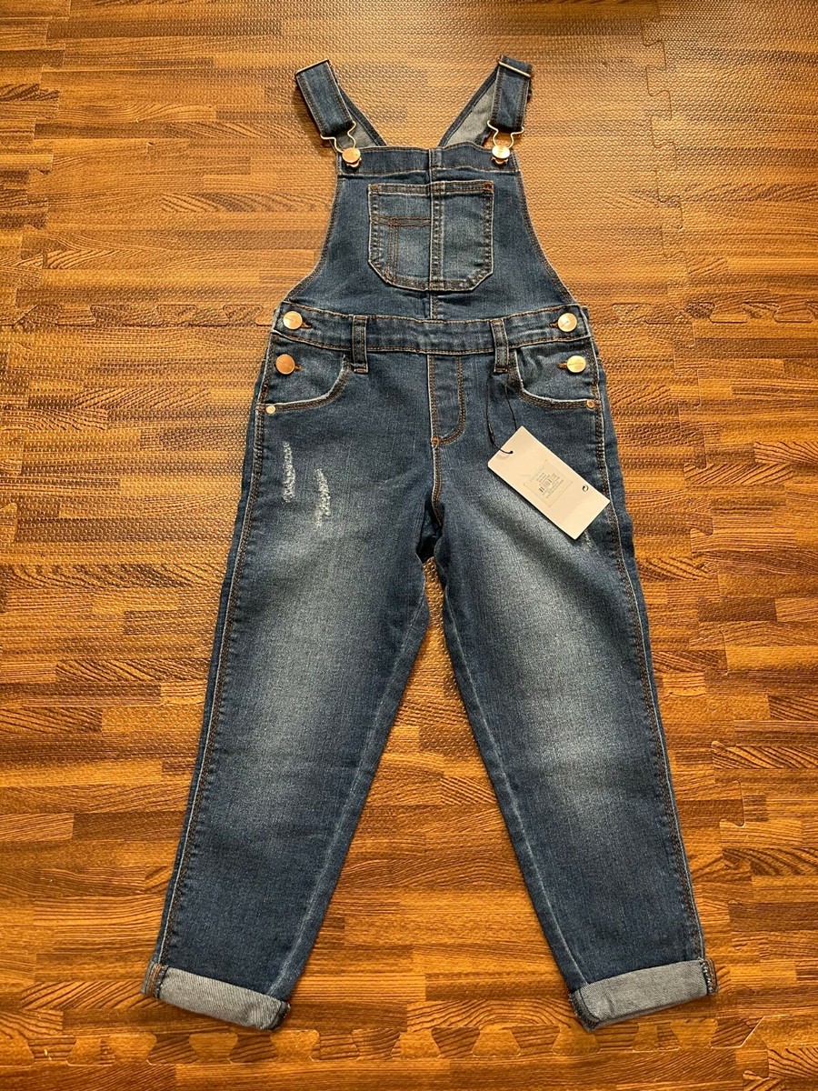 Denim Co Relaxed Kids Girls Jeans Indigo Cotton Blend Size 4-5 Yrs