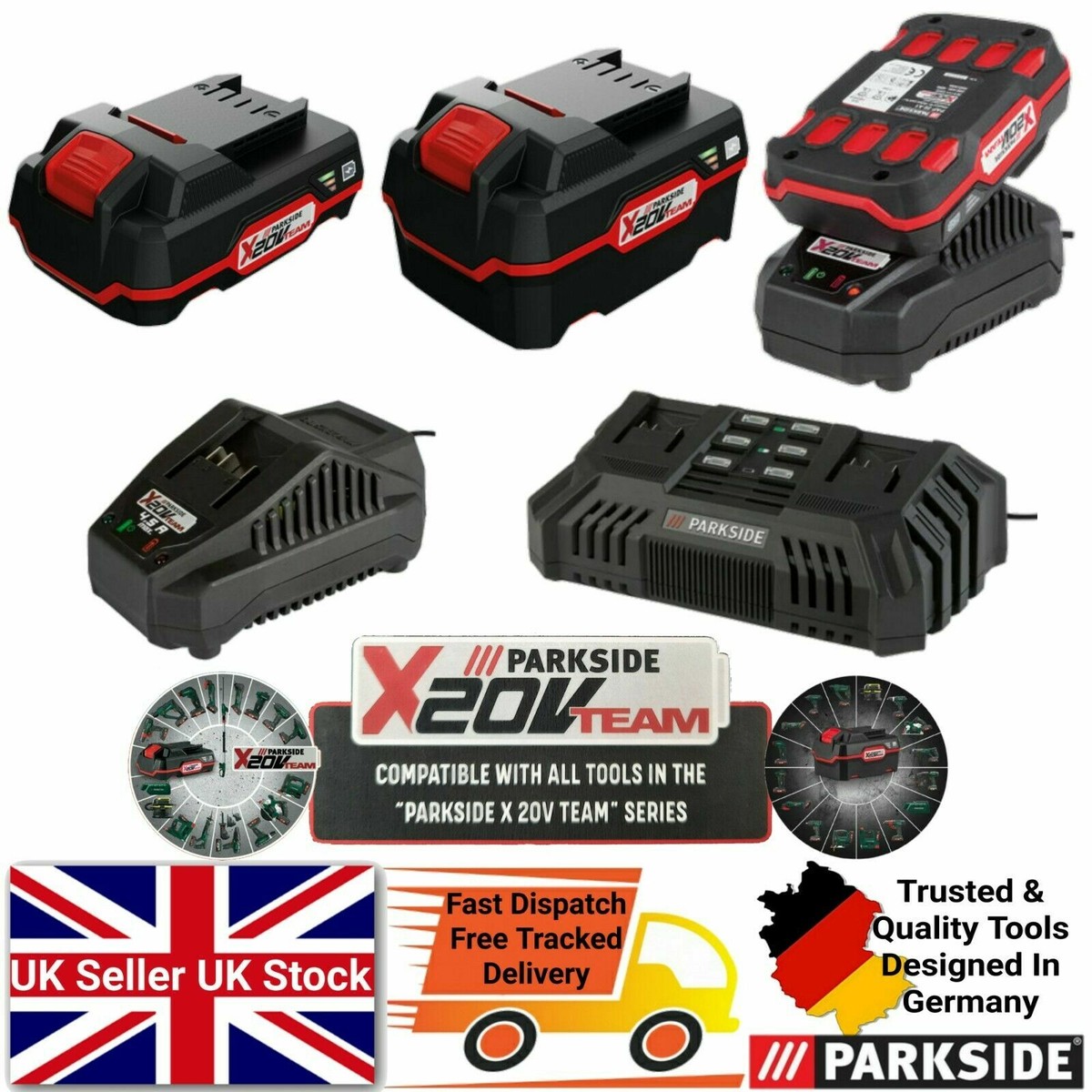 4ah Battery Parkside 2ah Battery Parkside 20V 2Ah 4Ah Battery