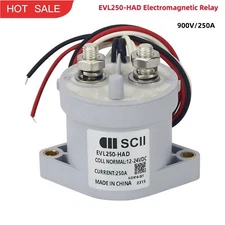 SCII Relay EVL250-HAD Coil 12-24V 900V/250A Electromagnetic Relay DC Contactor #