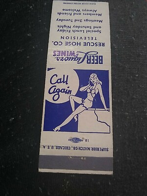 #ad #ad Vintage Matchbook C12 Collectible Ephemera Chicago Illinois rescue hose tv $31.99