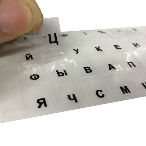 Multiple Color No Alphabet Keyboard Stickers Russian Language Transparent - Picture 14 of 16