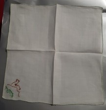 Damen Taschentuch Handarbeit Stickerei vintage 70-er Jahre
