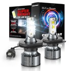 6500K Luces Fuertes Para Auto Coche Luz Carro Bulbs H4/9003 LED SUPER Blanco 2X