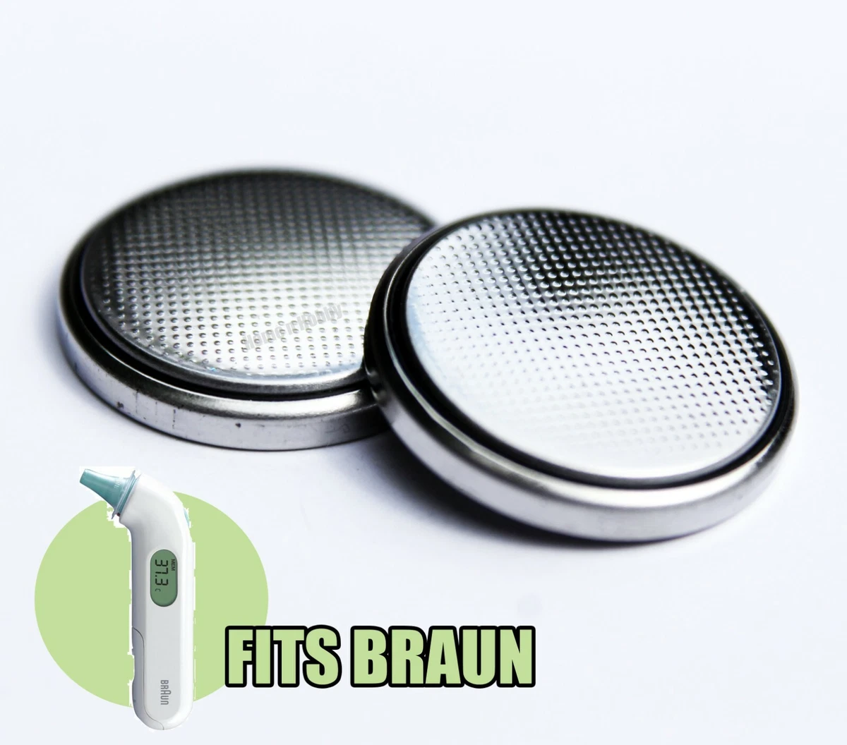 New Replacement Battery for Braun Thermoscan 3 Digital Thermometer 2 Batteries