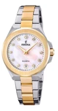 FESTINA Mademoiselle F20702/1 Beige Watch with Two-Tone Steel Strap