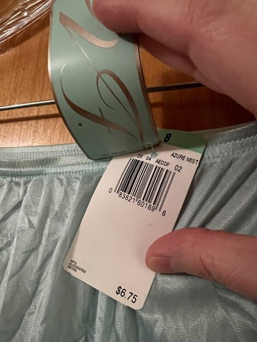Vanity Fair Brief Panties Nylon Vintage 13001 Azure Mist Lace Panty NWT Size 8 - Picture 7 of 10