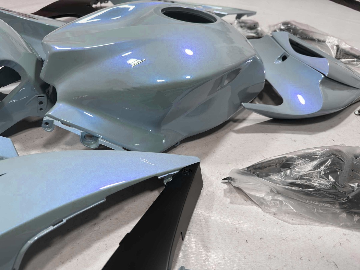 Chameleon Gray Pearl Blue Fairing Kit Bodywork For Yamaha YZF R6