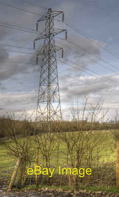 Foto 6x4 Stromleitung Pylon Moulton Es sind mehrere Stromleitungen Auffächerung c2014