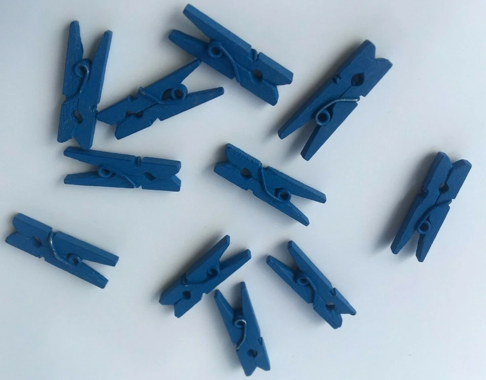 Mini Holzklammern Bunt - kleine natürliche Holz Wäscheklammern - Deko Basteln - Bild 2 von 4