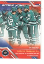 2025 NATIONAL HOCKEY CARD DAY ROOKIE MOMENTS # NHCD-31 MACKLIN CELEBRINI SHARKS