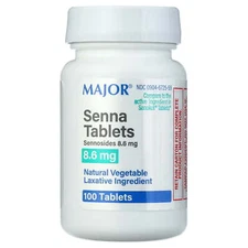 Senna Laxatives for Constipation 8.6 mg 100 Tablets | Generic for Senokot | Gent