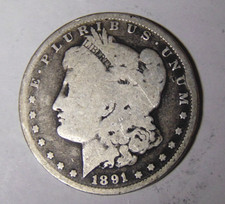 1891-S Morgan Silver Dollar Lowball Circulated San Francisco Mint (tb16)
