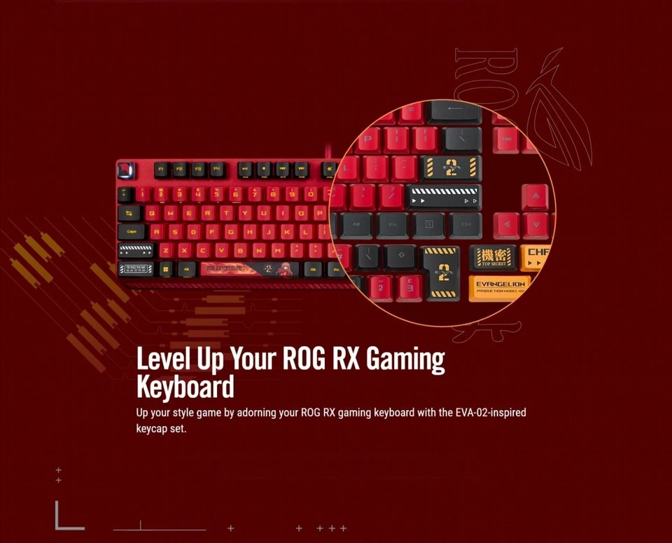 Original ASUS ROG Keycap Set For RX Switches EVA-02 Edition - Image 2 of 3