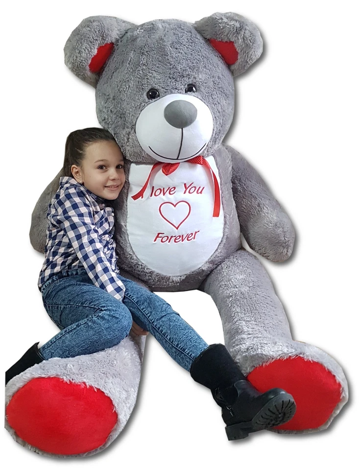 XXL Teddybär Plüsch Groß 200cm Kuschel Stoff bär Plüschbär Teddy - Bild 3 von 4