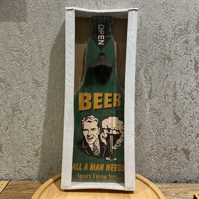 GRÜNER lustiger Bieröffner zur Wandmontage