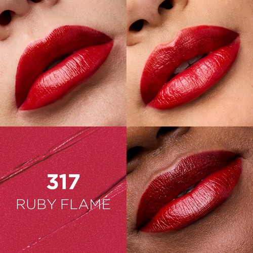 Creamy Satin Lipstick - Ruby Flame Hydrating with Argan Oil and Vitamin E - Picture 2 of 6