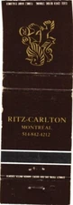Montreal Canada Ritz-Carlton Montreal Le Cafe de Paris Vintage Matchbook Cover