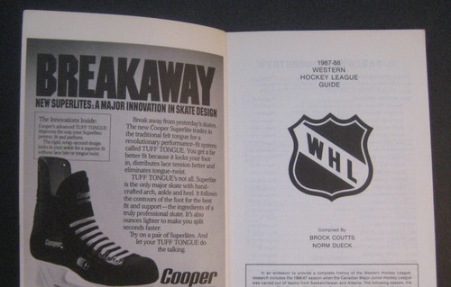 1987-88 Western Hockey League WHL Junior Hockey Media Guide Glen Wesley - Picture 2 of 10