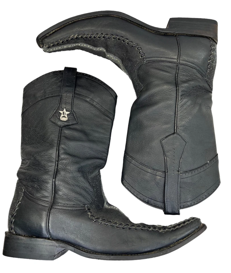 Los Altos мужской размер 12EE ковбойский вестерн подлинный скат экзотические ботинки - Изображение 4 из 4