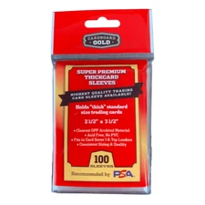 THICK Penny Sleeves Cardboard Gold SUPER PREMIUM Soft Sleeves For Patch Cards