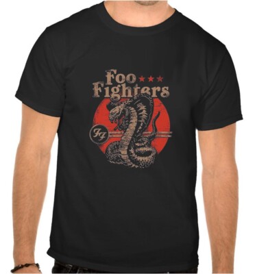 Foo Fighters Rock Music Logo Schwarze T-SHIRT -1187-100% Handarbeit