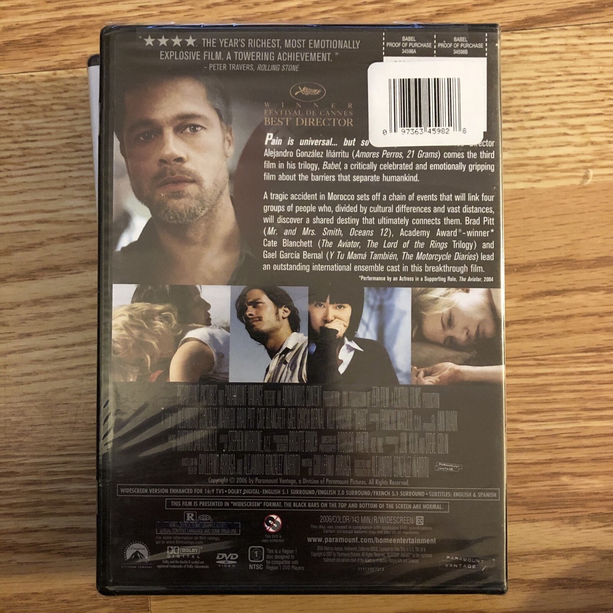 Babel DVD - Babel Movie - Widescreen - Brad Pitt Cate Blanchett