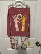 Carter's Girl's 3-Piece Long Sleeve Pajama Set Size 5 NEW Rainbow Kindness