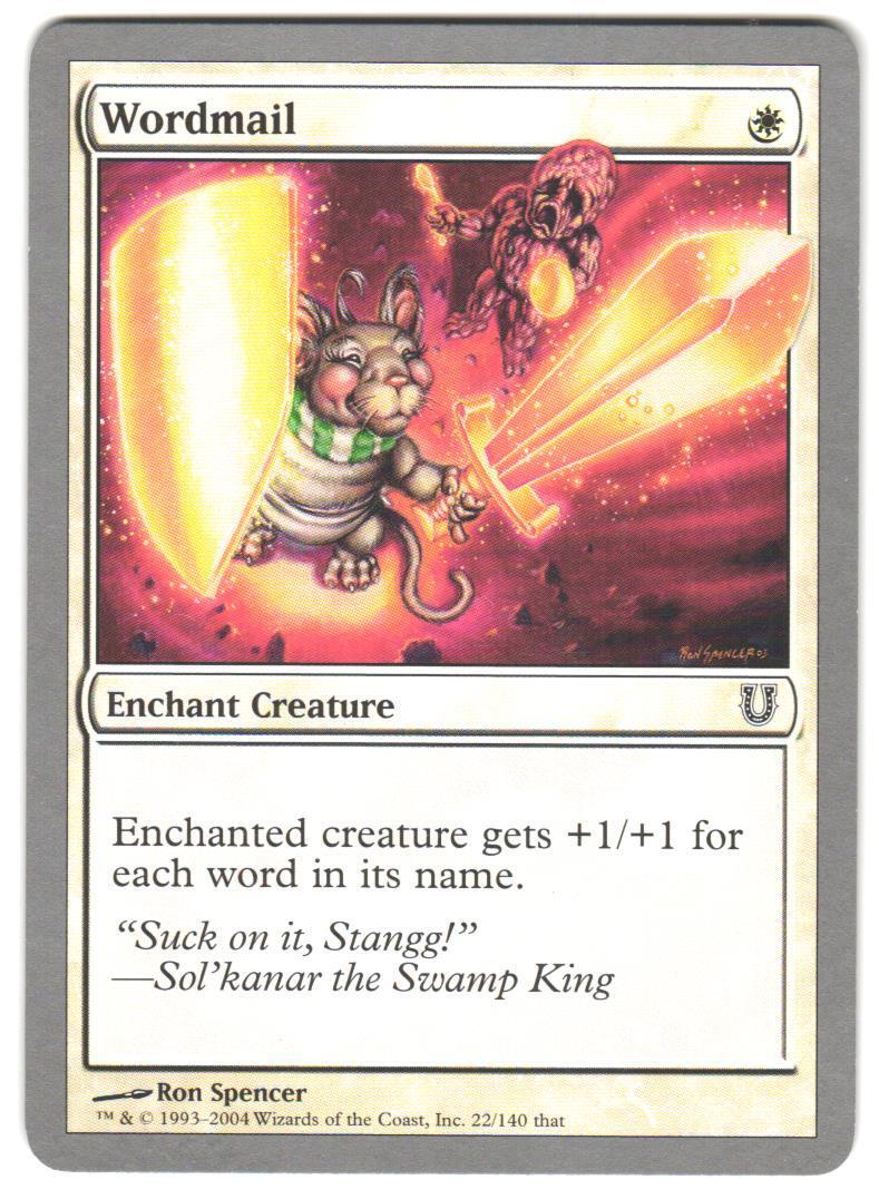 Magic_the_gathering Unhinged Wordmail #22 2004,MTG,LP Common