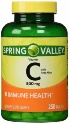 Spring Valley Vitamin C with Rose Hips Tablets Dietary Supplement 500 mg 250