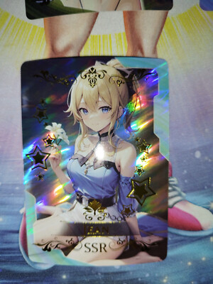 Carte Goddess Story SSR Jean Gunnhildr Genshin Impact Card Foil Waifu Girl Rare