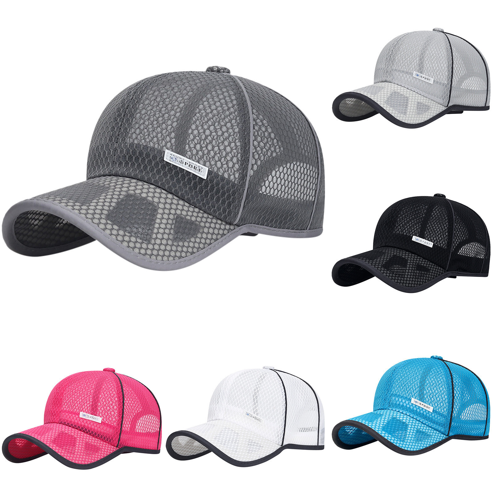 Unisex Classic Low Profile Mesh Baseball Cap Soft Unconstructed Adjustable Size